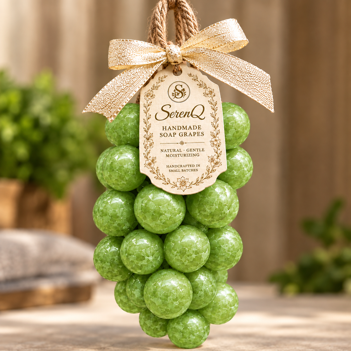SerenQ Grape Soap on a Rope | Handmade Novelty Bath Soap