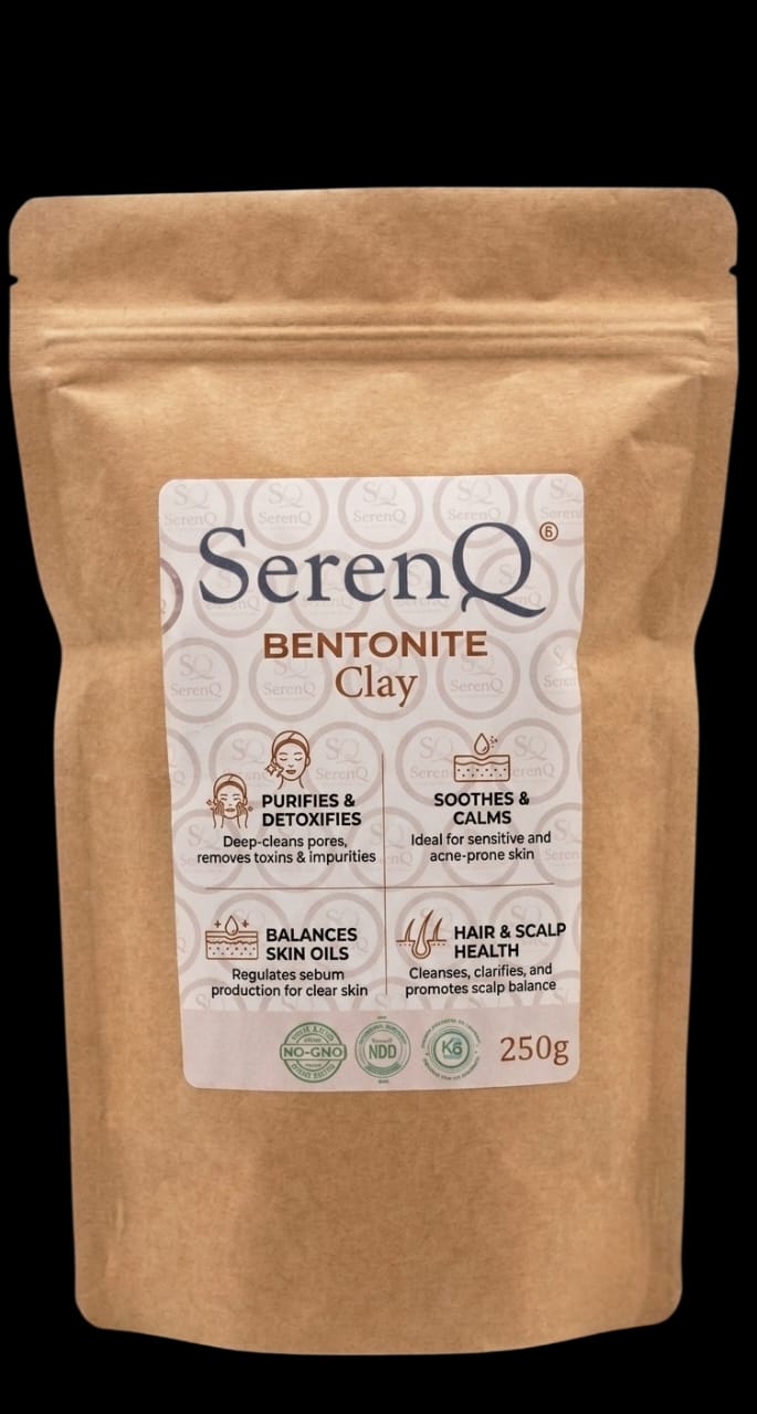 SerenQ Bentonite Clay – Deep Detox & Skin Purifying Powder