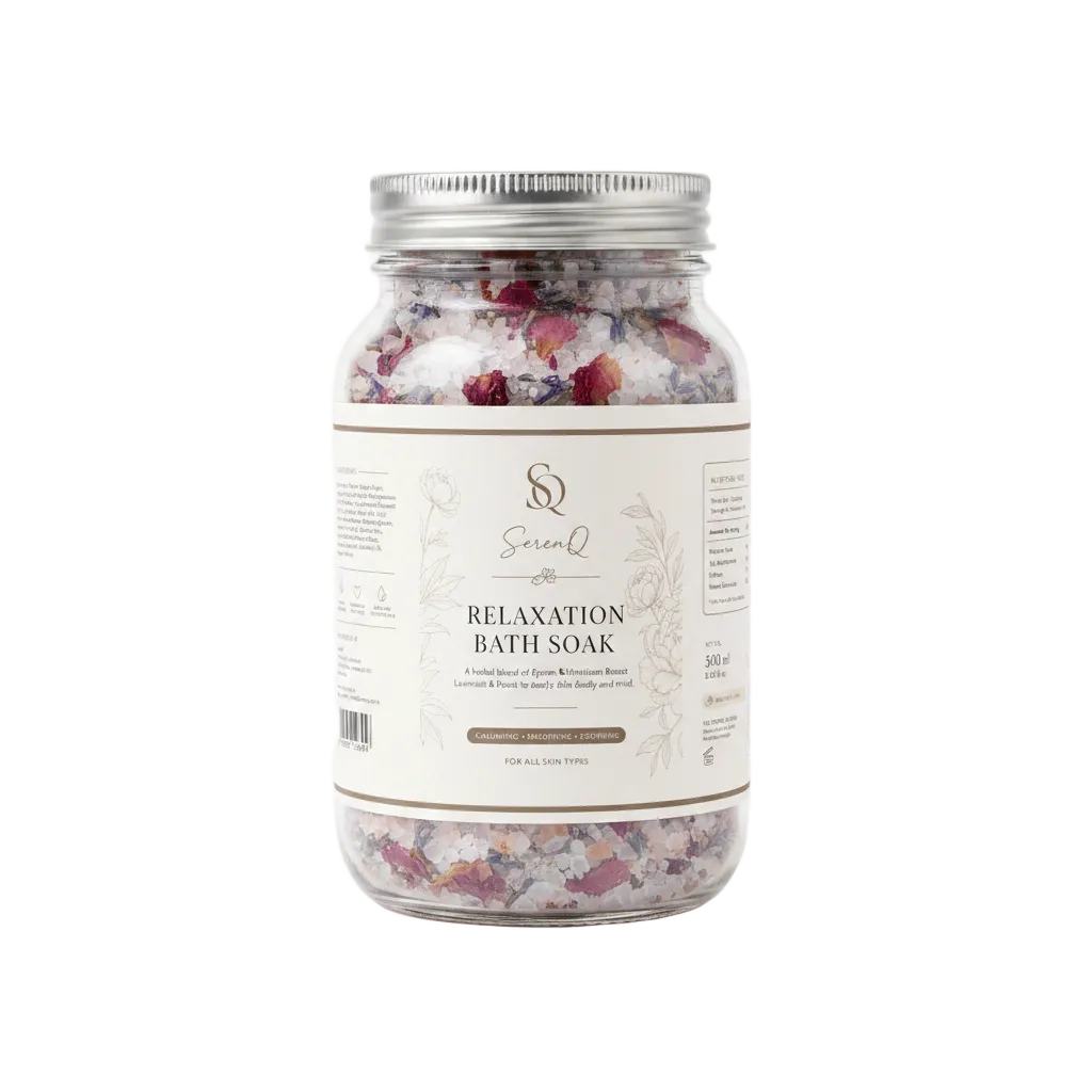 SerenQ Savannah Calm Bath Soak – Lavender & Chamomile Sleep Ritual, 500g
