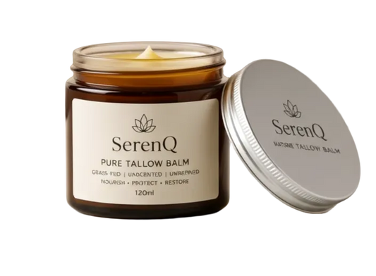 SerenQ Pure Tallow Balm 120ml — Grass-Fed, Unscented