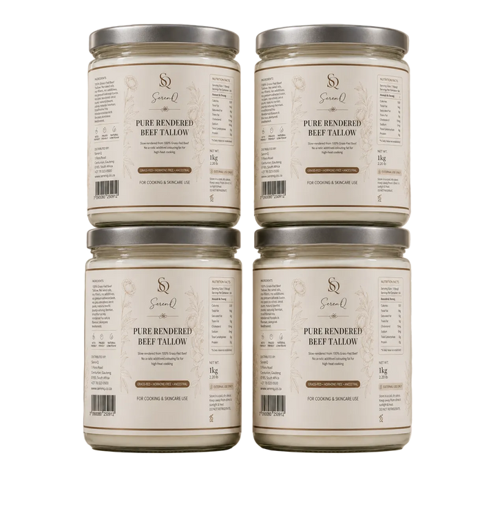 SerenQ Pure Rendered Beef Tallow – Four Pack