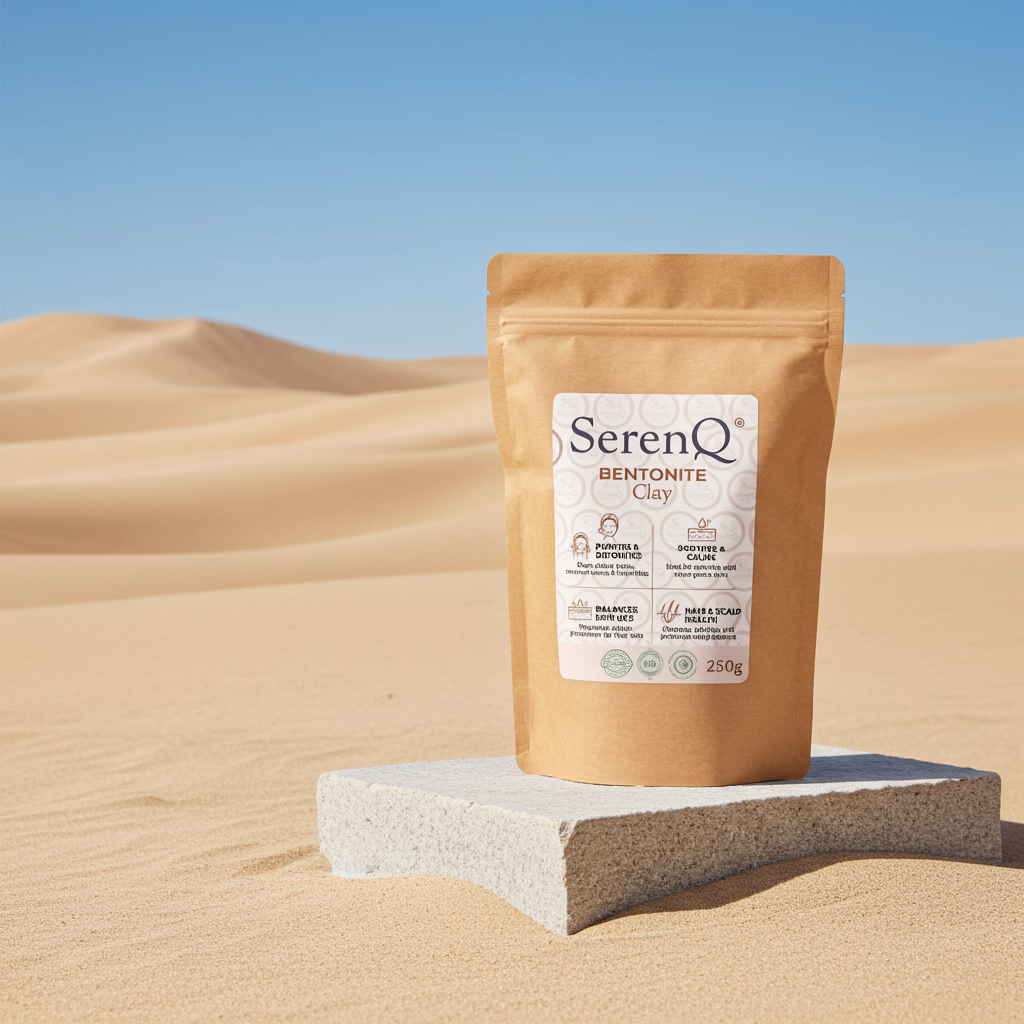 SerenQ Bentonite Clay Powder, 250g jar