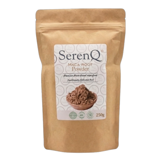 SerenQ Maca Root Powder | Premium Plant-Based Superfood for Energy, Hormones & Vitality (250g)