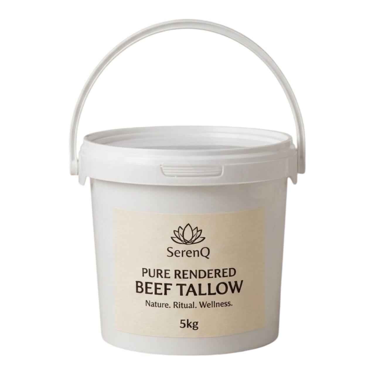 SerenQ Pure Rendered Beef Tallow 5kg — Bulk Pail