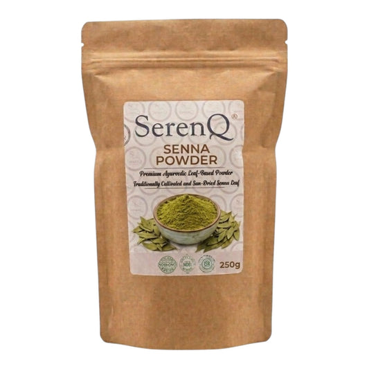 SerenQ Senna Powder | Premium Ayurvedic Digestive Leaf Powder (250g)