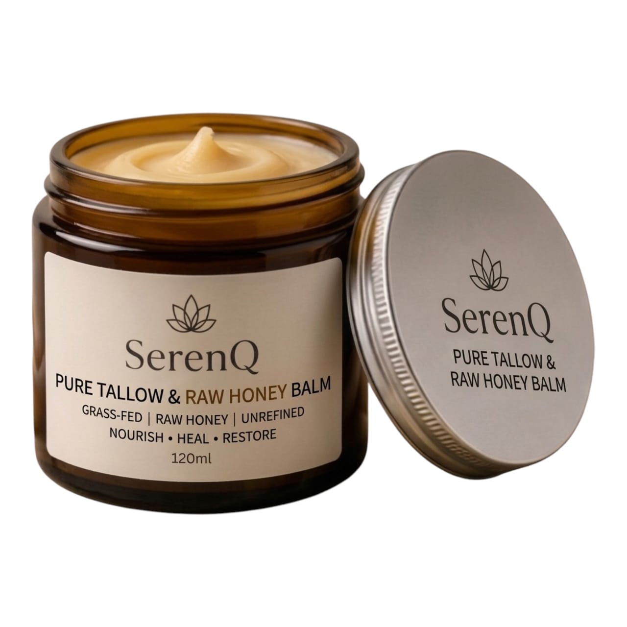 SerenQ Pure Tallow & Raw Honey Balm 120ml