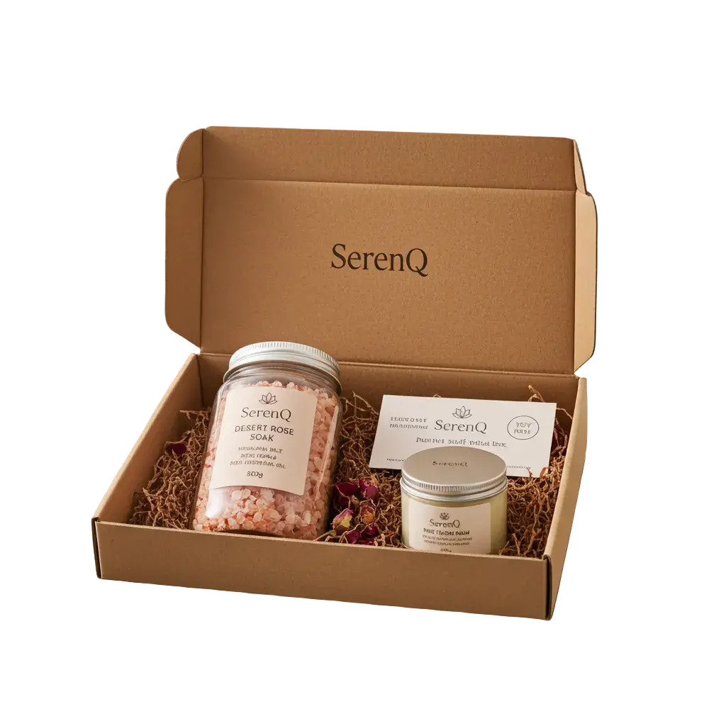 SerenQ Self-Care Ritual Box — Pure Tallow Balm & Desert Rose Soak SerenQ