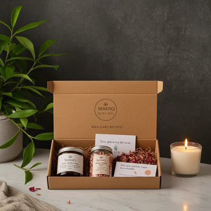 SerenQ Self-Care Ritual Box — Pure Tallow Balm & Desert Rose Soak SerenQ