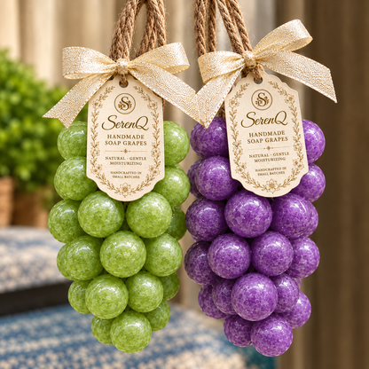 SerenQ Grape Soap on a Rope | Handmade Novelty Bath Soap