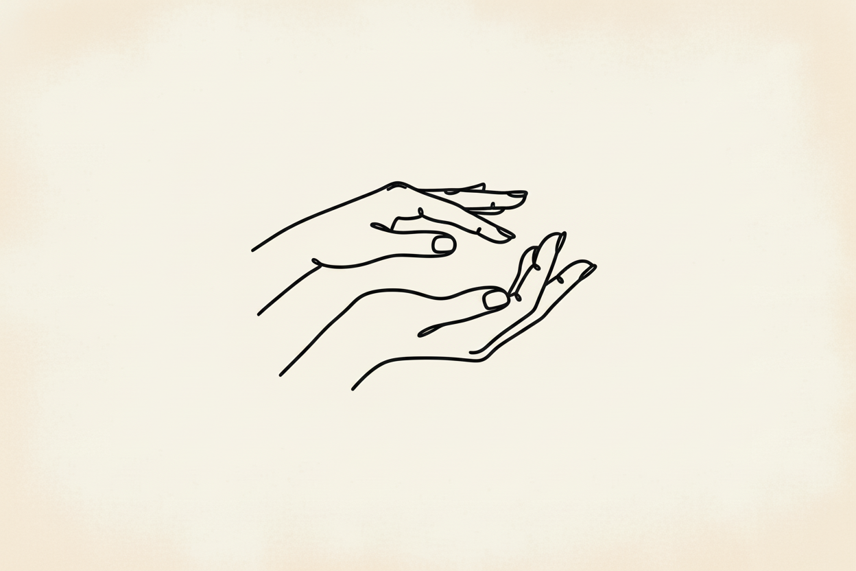 Cupping Hands - Black