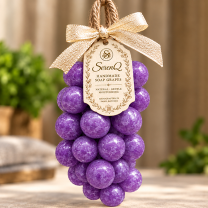 SerenQ Grape Soap on a Rope | Handmade Novelty Bath Soap