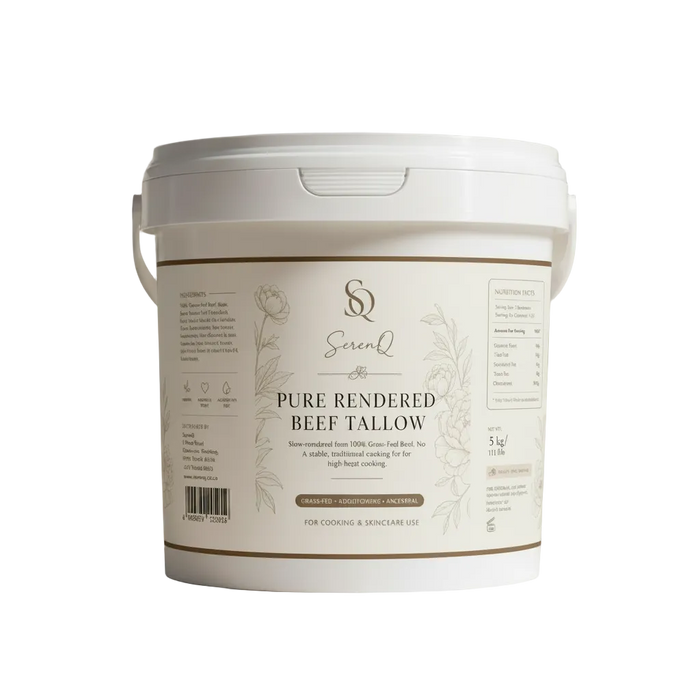 SerenQ Pure Rendered Beef Tallow 5kg Bulk Pail