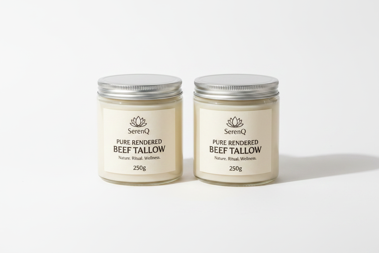 SerenQ Pure Tallow 250g – Two Jars Side by Side