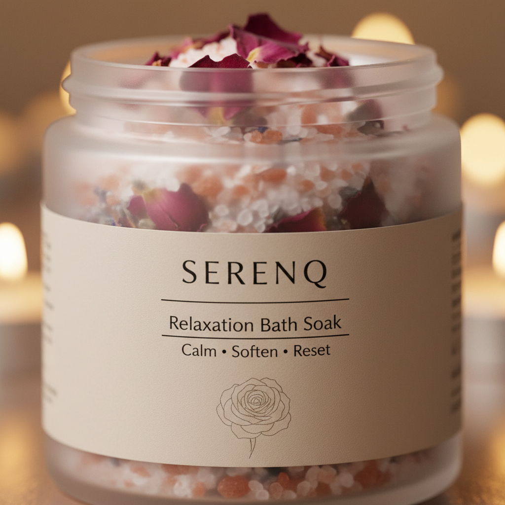 SerenQ Relaxation Bath Soak — Close-up