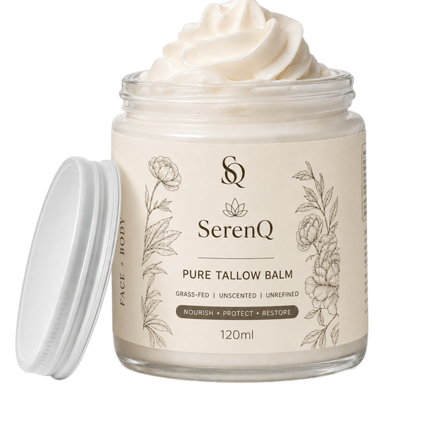 SerenQ Pure Tallow Balm – Single-Ingredient Skin Nourishment, 120ml