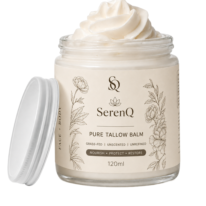 SerenQ Pure Tallow Balm – Single-Ingredient Skin Nourishment, 120ml
